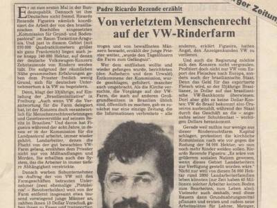 1985 Artikel in der Badischen Zeitung